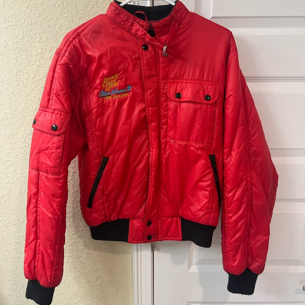 Super Chevy Show Women's Red Puffer Jacket